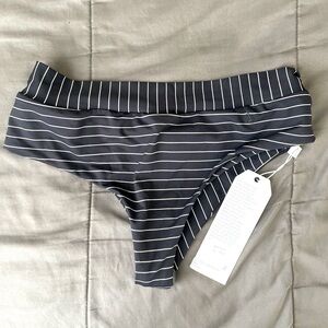 Boys + Arrows Striped Bikini Bottom in Raz Bogey NWT